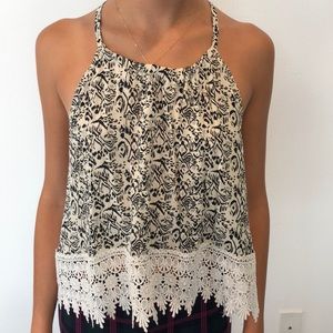 LF top with open back detail lace bottom